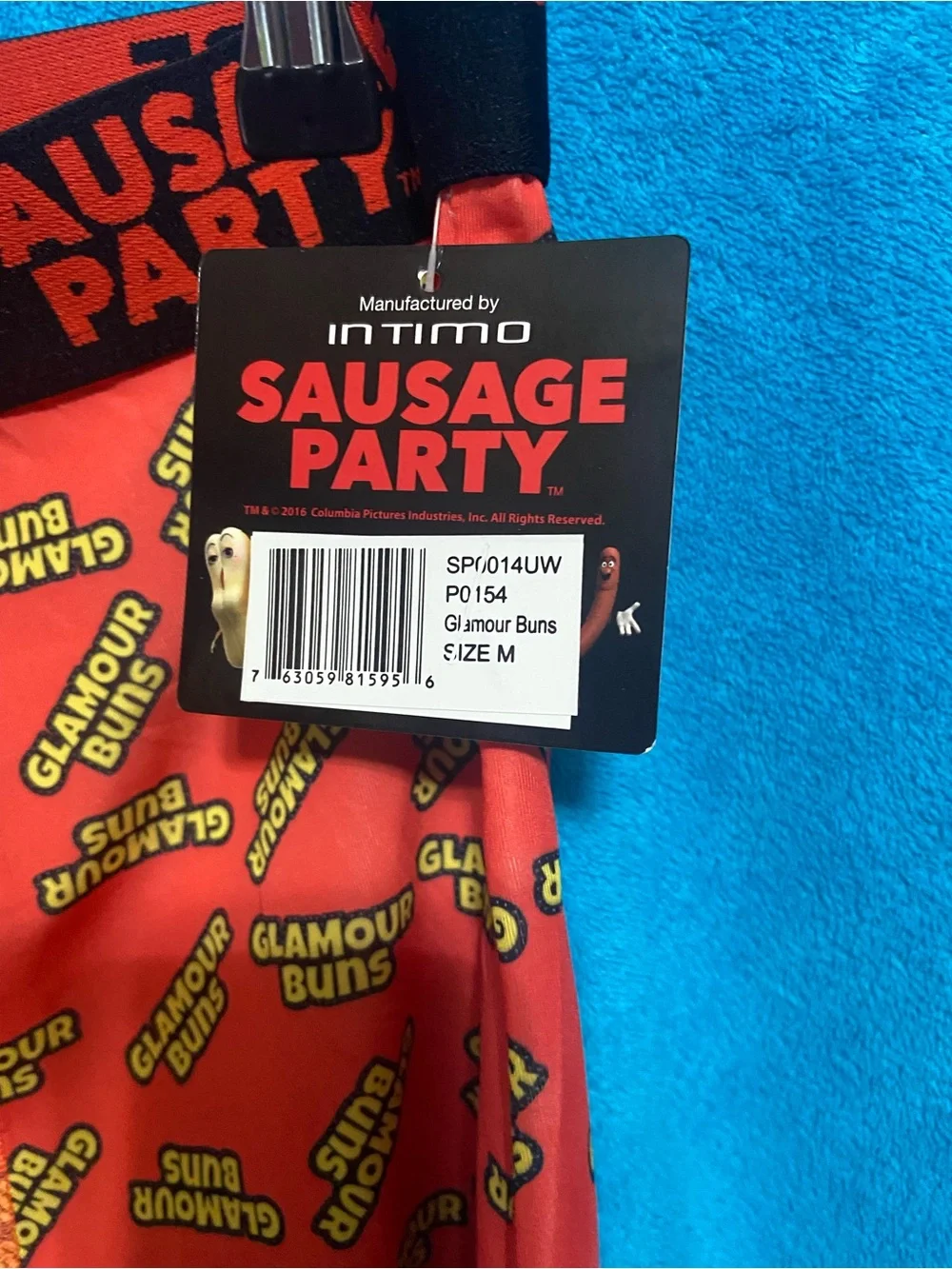 NWT - Orange 'Glamour Buns' Graphic Boxer Briefs Sausage Party